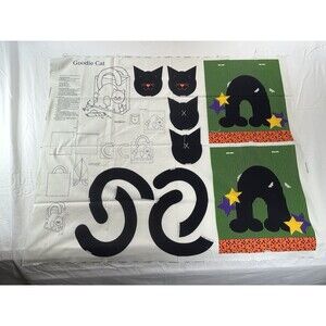 VTG Halloween  "GOODIE CAT"  Treat Bag Cut N Sew Pattern VIP Dream Spinners RARE